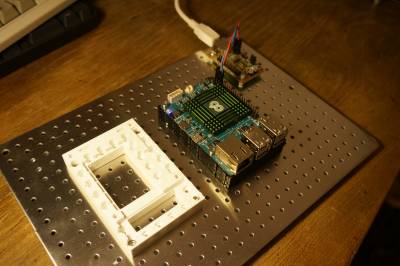 ODROID C1 v MLAB stavebnici s přidaným chladičem