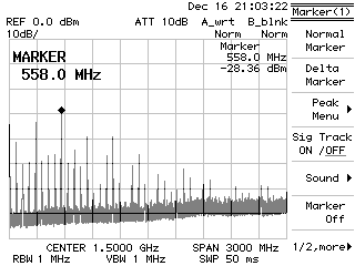 Při příjmu na 70MHz