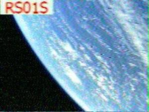  A SSTV image taken from ARISSAT1 by SDRX01A 